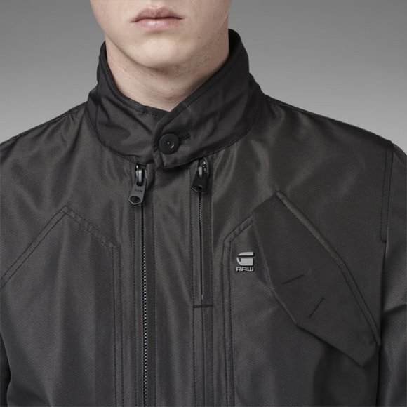 G Star - Mass Bomber Black Biker Motorcycle Jacket - S/M - Picture 6 of 8